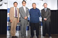 左からナイツ、ビートたけし、高田文夫。