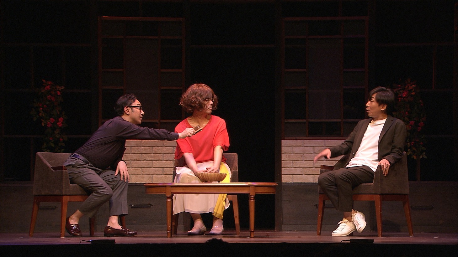 東京03の第21回単独公演「人間味風」のワンシーン。