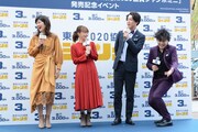 左から潮田玲子、田中理恵、ぺこぱ。