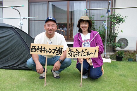 バイきんぐ西村と、後編にゲスト出演する浜口京子（右）。(c)テレビ新広島