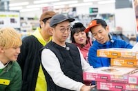 「おぎやはぎのハピキャン ～キャンプはじめてみました～」のワンシーン。(c)メ～テレ