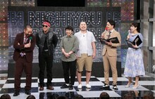 千鳥らとトークするハナコ。