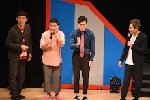 ダメ出しされそうになり青ざめる四千頭身。