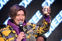 タピオカドリンクで乾杯するりんたろー。。