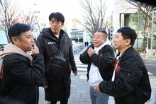 「土曜プレミアム『出川・爆問田中・岡村のスモール3』」に出演する（左から）ナインティナイン岡村、石橋貴明、出川哲朗、爆笑問題・田中。(c)フジテレビ