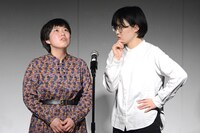 漫才を披露するにぼしいわし。