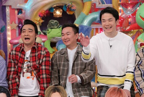 （左から）ジャングルポケット斉藤、かまいたち。(c)テレビ朝日