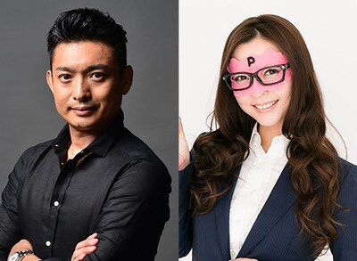 水曜22時台の新番組「突然ですが占ってもいいですか？」に出演する占い師の（左から）木下レオン、ぷりあでぃす玲奈。