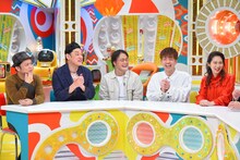 左からシャンプーハット、アインシュタイン、ファーストサマーウイカ。(c)MBS