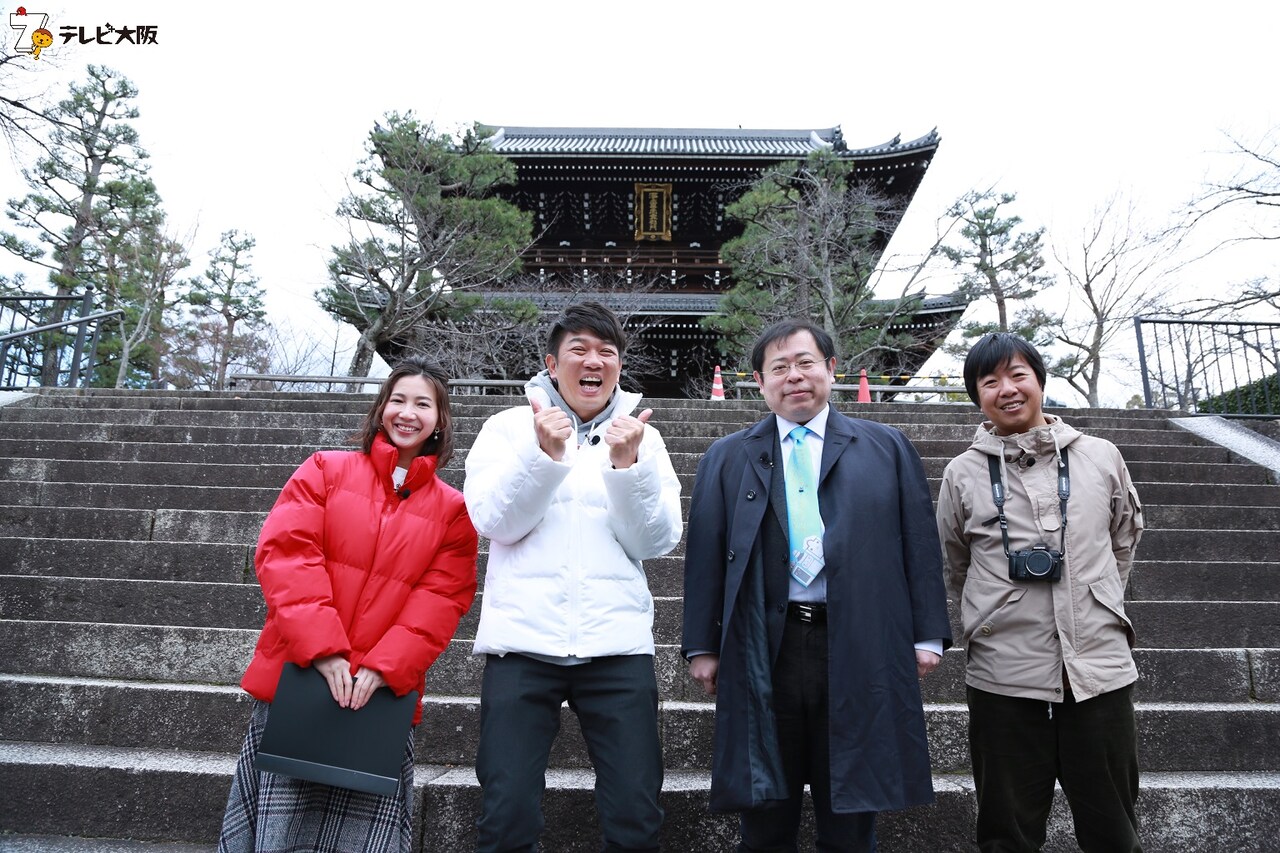 左から坂本七奈アナウンサー、TKO木本、朽木量、カジポン・マルコ・残月。(c)テレビ大阪