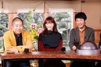 （左から）ハライチ澤部、新井恵理那、麒麟・川島。(c)関西テレビ