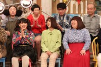「さんまのお笑い向上委員会」に出演する3時のヒロイン、（後列左から）ニッチェ江上、牧野ステテコ、ずん。(c)フジテレビ