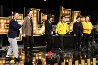 「有田ジェネレーション」に出演する（左から）エイトブリッジ、ランジャタイ、金魚番長。(c)TBS