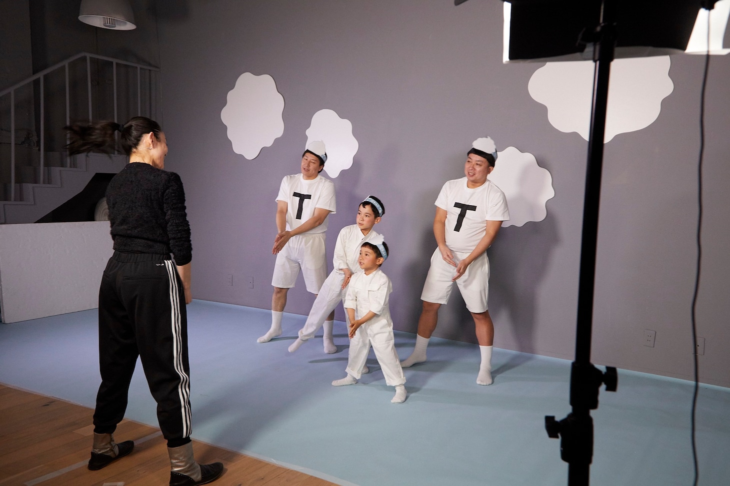 「泡チャレ！」撮影中の様子。