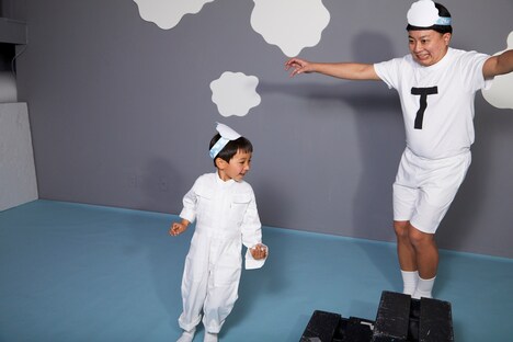 「泡チャレ！」撮影中の様子。