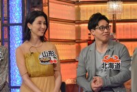 左から橋本マナミ、清水宏保。(c)読売テレビ