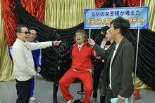 EXITりんたろー。が進化系罰ゲームを体験する様子。(c)テレビ朝日