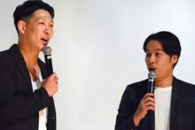 ネルソンズの青山（左）と岸（右）。