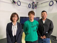 左から滝菜月アナウンサー、陣内智則、ケンドーコバヤシ。