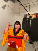 「世界を変えるキャッシュレス」撮影時のオフショット。