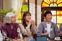 左から間寛平、渋谷凪咲、NON STYLE石田。(c)読売テレビ