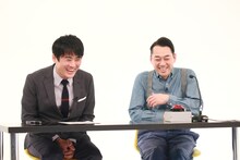 （左から）劇団ひとり、バナナマン設楽。(c)テレビ朝日