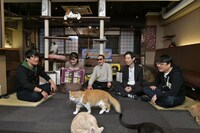 （左から）劇団ひとり、久住小春、タモリ、ハライチ岩井、六角精児。(C)テレビ朝日