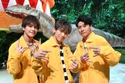 「三代目J SOUL BROTHERSチーム」の（左から）岩田剛典、EXILE NAOTO、山下健二郎。(c)TBS