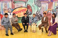 「もしも動画グランプリ」にスタジオ出演する（左から）ミキ、南海キャンディーズ山里、SHELLY、石原良純、山形純菜アナ。(c)TBS