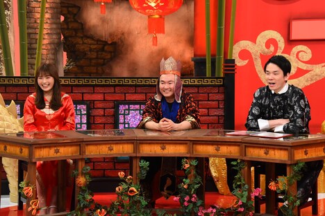 渋谷凪咲（左）とかまいたち。