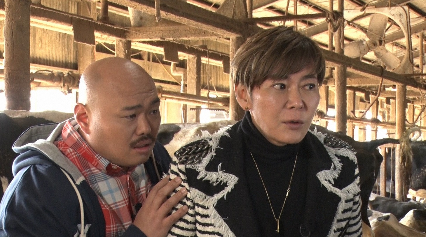 左から安田大サーカス・クロちゃん、植松晃士。(c)日本テレビ
