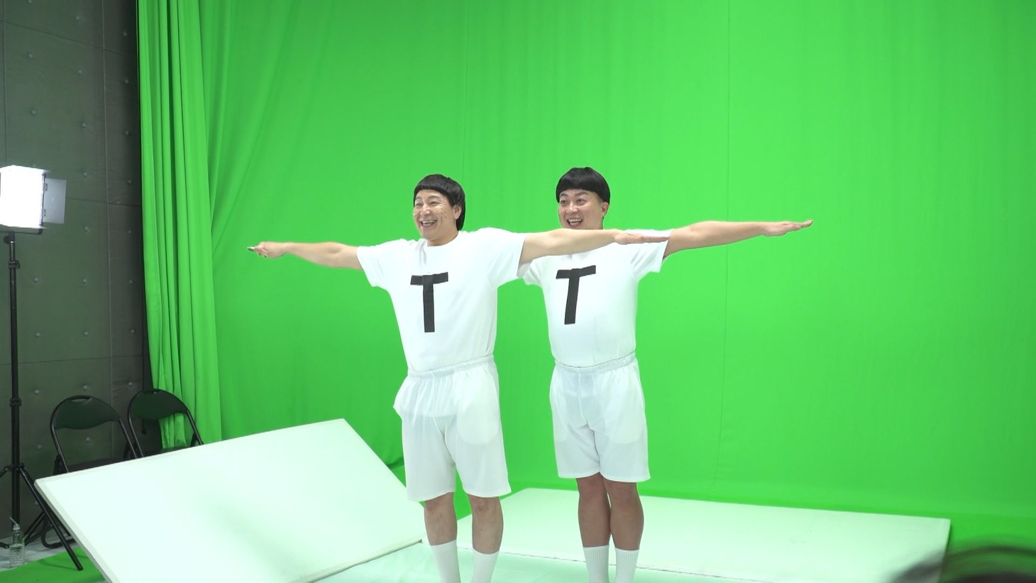 CM撮影中の様子。