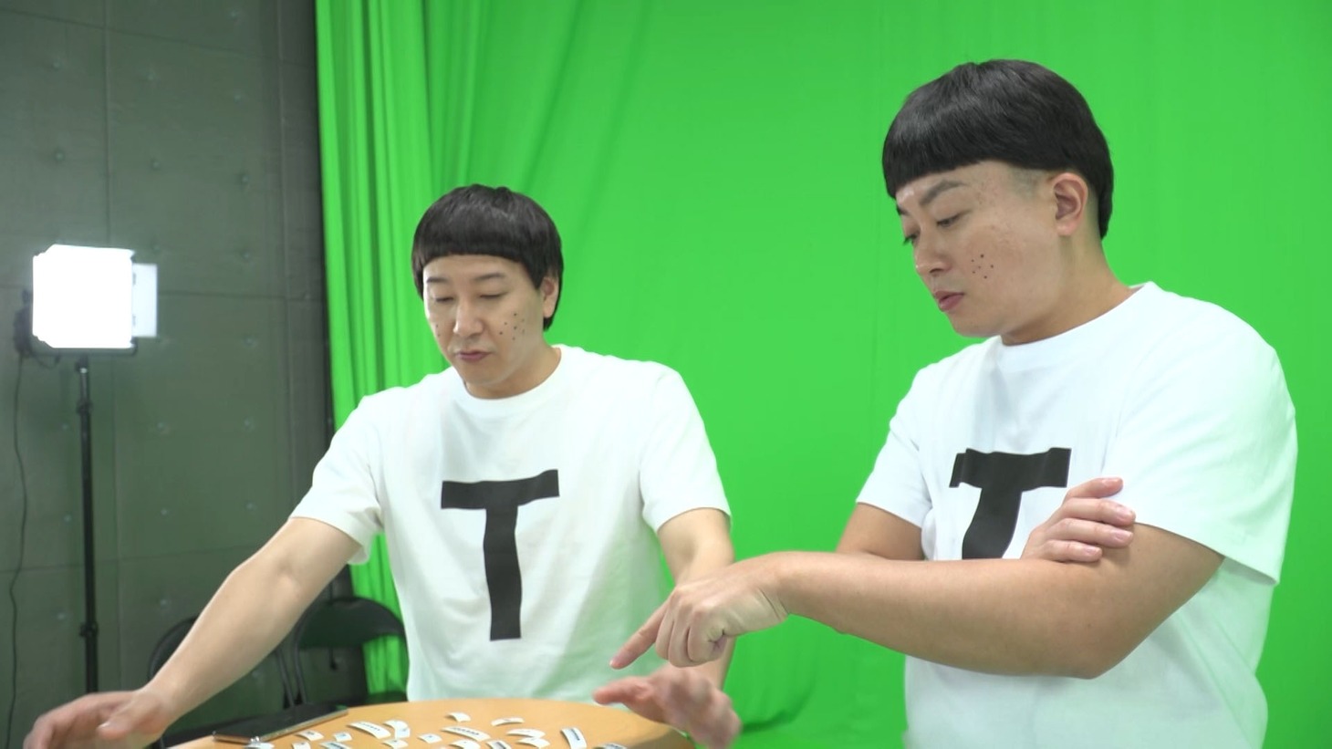 CM撮影中の様子。