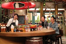 「おかべろ」に出演する（左から）NON STYLE石田、今田耕司、ナインティナイン岡村。(c)関西テレビ