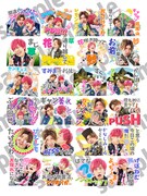 EXITのLINEスタンプ「EXITイラチャラスタンプ」サンプル画像。