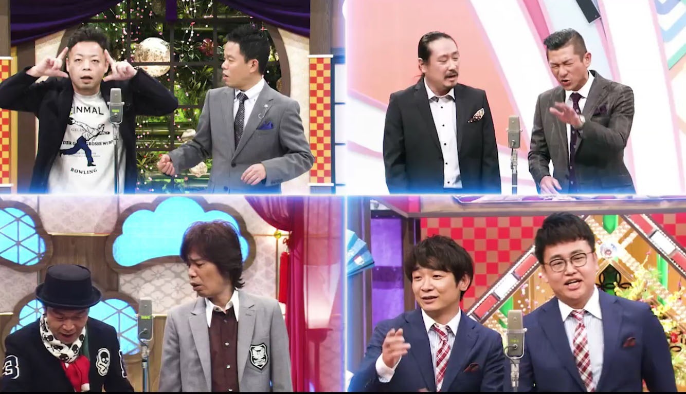 （左上から時計回りに）ダイアン、笑い飯、銀シャリ、ティーアップ。(c)MBS
