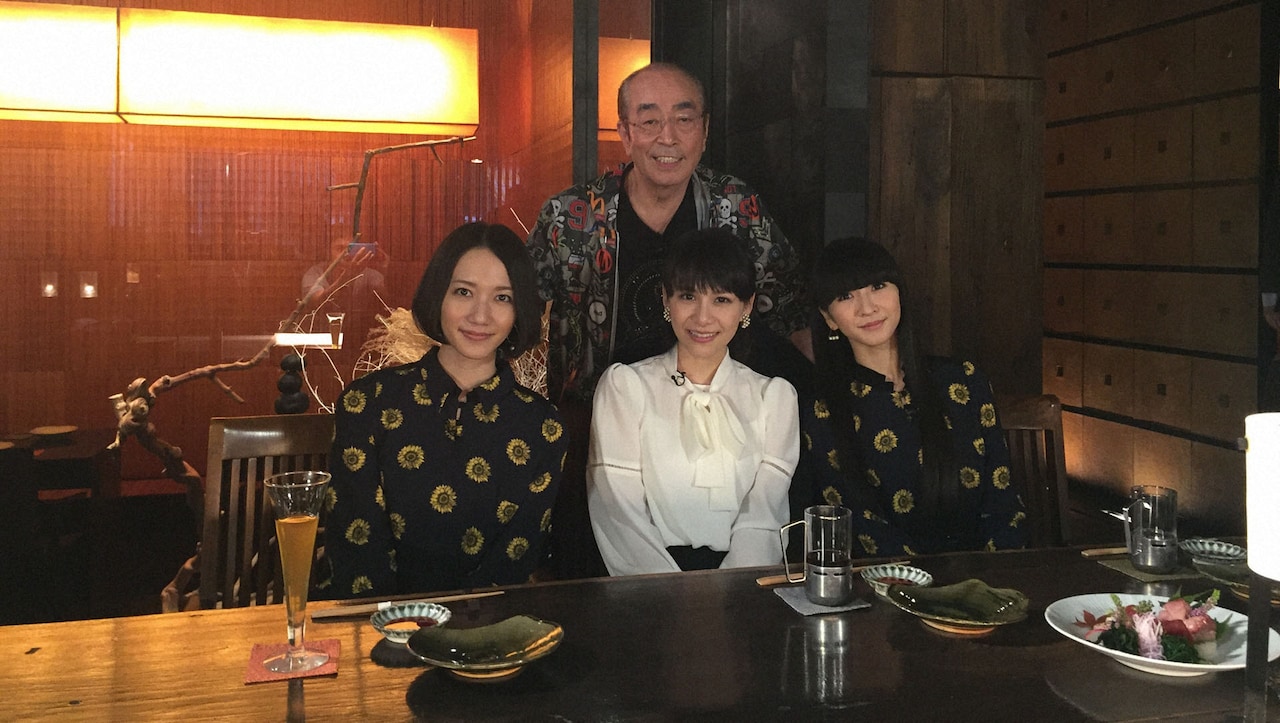 志村けんとPerfume。(c)NHK