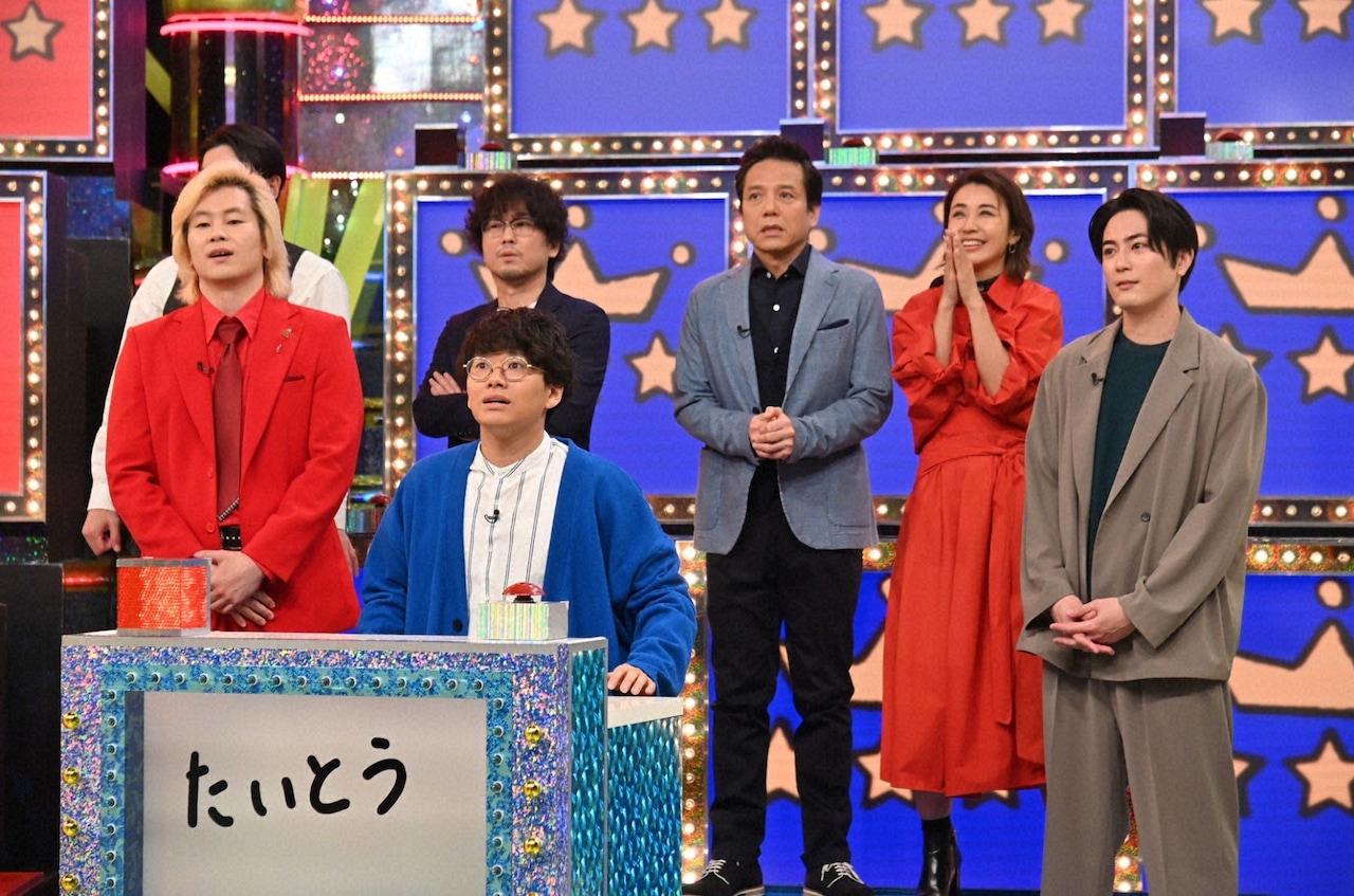 「くりぃむクイズ ミラクル9」に出演する「勝村ナイン」のミキ亜生（手前）ら。(c)テレビ朝日