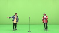 「ネタパレ」に出演するEXIT。画像は背景合成前のもの。(c)フジテレビ