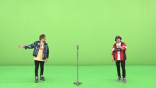 「ネタパレ」に出演するEXIT。画像は背景合成前のもの。(c)フジテレビ