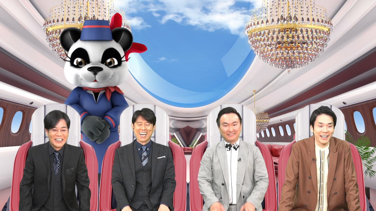 （左から）ネプチューンの名倉と原田、かまいたち。(c)フジテレビ