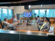 ラジオスタジオで行われた「明石家電視台」収録の様子。(c)MBS