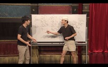 「桃色つるべ」で「チャタライさん」のコントを披露するジャルジャル。(c)関西テレビ