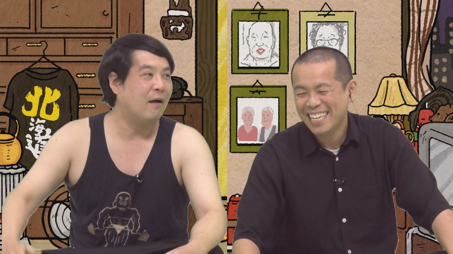 「ジンギス談！」にリモート出演するタカアンドトシ。(c)HBC