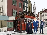 「世界を変えるキャッシュレス」の「第三章 明治時代編」より。