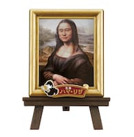 「ダウンタウンのガキの使いやあらへんで！ 笑ってはいけない浜田コレクション」の名画ハマ・リザ。(c)NTV