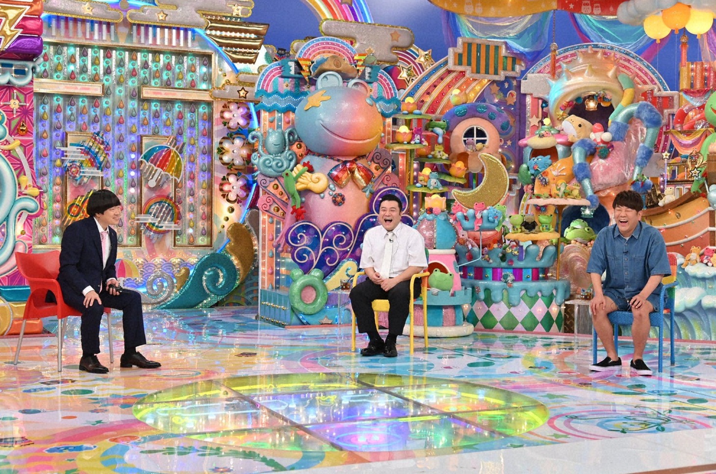 （左から）蛍原徹、アンタッチャブル山崎、FUJIWARA藤本。(c)テレビ朝日