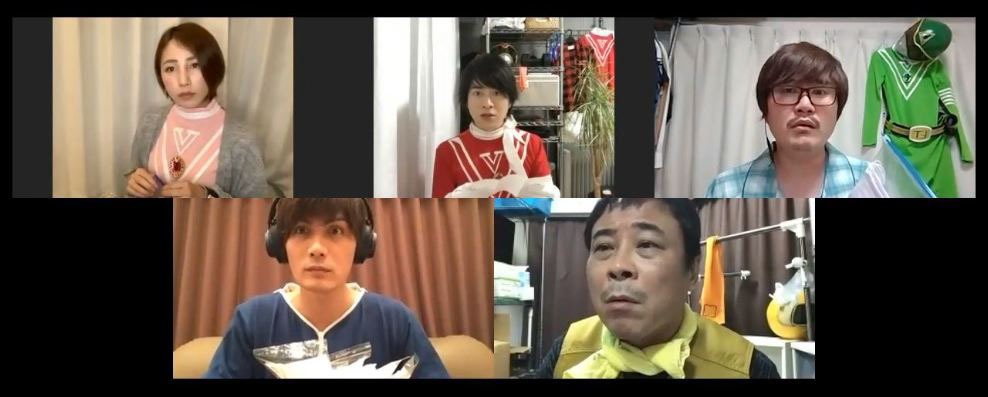 「乾杯戦士 アフターV 」のオンライン飲み会の様子。