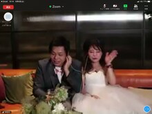 バンビーノ藤田のオンライン結婚式の様子。
