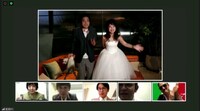 バンビーノ藤田のオンライン結婚式の様子。